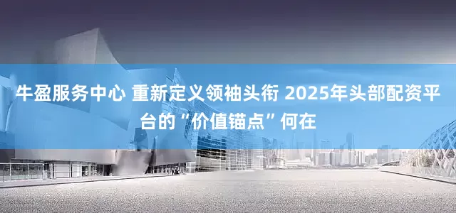 牛盈服务中心 重新定义领袖头衔 2025年头部配资平台的“价值锚点”何在
